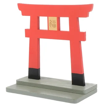Деревянный Декор Миниатюрное Мебельное украшение для дома Torii Wooden Gate Shrine Japan Настольный набор японских игрушек Реквизит Fumen