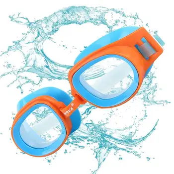 Детские плавательные очки высокого качества, яркие цветные очки для плавания, Защитные очки от ультрафиолета для плавания в бассейне и на пляже