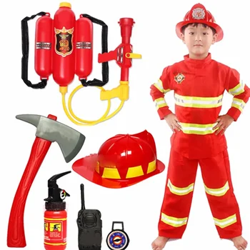 Детский костюм на Хэллоуин, форма пожарного, детский косплей Сэма, Ролевая игра пожарного, Необычная одежда для мальчиков, Необычная вечеринка