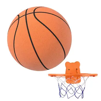 Детский Прыгающий Немой Баскетбол, Сжимаемый Немой Прыгающий баскетбол, Бесшумный мяч для помещений, Пенопластовый баскетбол