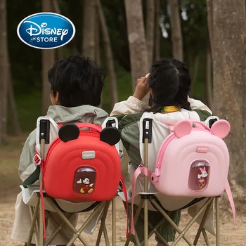 Детский рюкзак Disney с Микки и Минни, рюкзак для детского сада, Школьная сумка для путешествий на открытом воздухе EVA, водонепроницаемые сумки для хранения на молнии.