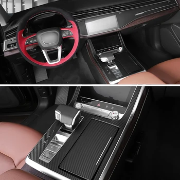 Для Audi Q7 Q8 4M 2021-2023 Самоклеящиеся Автомобильные Наклейки Из Углеродного Волокна Виниловые Автомобильные наклейки и Отличительные Знаки Аксессуары Для Укладки Автомобилей