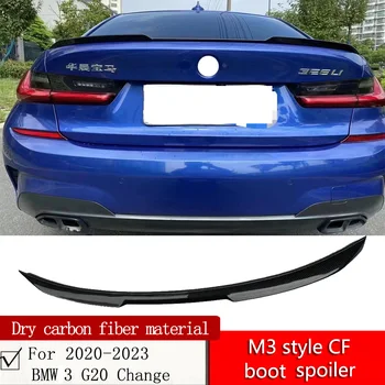 Для BMW 3 G20 добавьте спойлер багажника M3 style CF из сухого углеродного волокна 2020 2021 2022 2023 спойлер багажника 3 серии nice fit