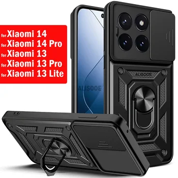 Для Xiaomi 14 Pro Case Защитная крышка Скользящего Объектива для Xiaomi 13T 12T 13 Lite Redmi 13C 12C 12 K60 POCO C65 C40 X5 X4 X3 F5 F4 Capa