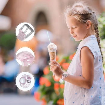 Для детских браслетов Apple AirTags Мягкий силиконовый ремешок, защита от царапин, чехол для воздушных меток, ремешок для часов, браслет GPS Glacier Weave