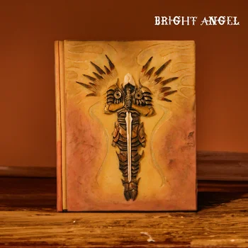 Дневник Яркого Ангела в креативной обложке Resin3DRelief, блокнот для записей формата А5 Ручной работы - идеальный подарок ученикам на возвращение в школу!