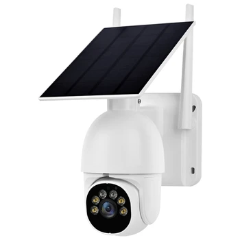 Домашние камеры безопасности на солнечных батареях с низким энергопотреблением, Прожектор с обзором 360 °, Штепсельная вилка ЕС