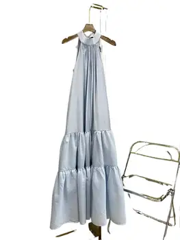 Женская Одежда 2023 Года, Платье на Бретельках Без рукавов