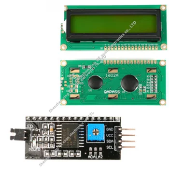 ЖК-Модуль 1602 Синий Желто-Зеленый Экран IIC/I2C LCD1602 5V Переходная Пластина 1602A Дисплейный Модуль для Arduino