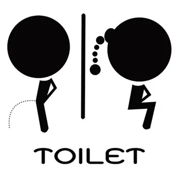 Забавные наклейки для туалета Самоклеящиеся Указатели для туалета Наклейка ПВХ Водонепроницаемые Декоративные Наклейки для туалета Аксессуары