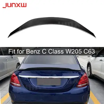Задний спойлер багажника из сухого углеродного волокна для Mercedes Benz C Class W205 C63 AMG 2014-2019 Задний багажник, спойлер в виде утки, крыло на крышке