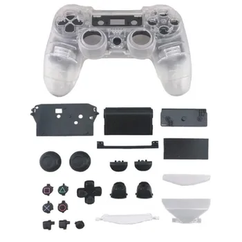 Замена Полного Комплекта Прозрачного Корпуса PS4 Контроллера Shell Case Cover Buttons Kit для Playstation 4 JDM 010 Запчасти для Ремонта DIY