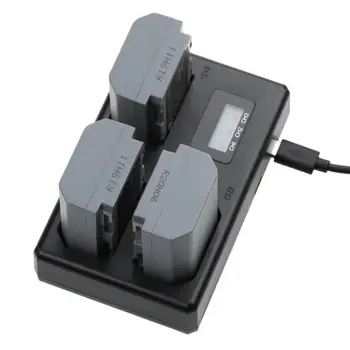 Зарядное Устройство Для камеры Тройное USB-Зарядное Устройство Для Зарядной Станции NP-FZ100 Со Светодиодным Дисплеем Для ZV-E1 FX3 FX30