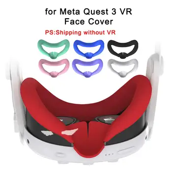 Защитная накладка для лица виртуальной реальности для Meta Quest 3 Силиконовая маска для глаз, устойчивая к поту и пыли, сменная силиконовая накладка для лица для Quest 3 VR Accessoi K5F6