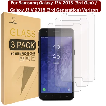 Защитная пленка Mr.Shield [3 УПАКОВКИ] для Samsung Galaxy J3V 2018 (3-го поколения) / Galaxy J3 V 2018 (3-го поколения) [Закаленное стекло]