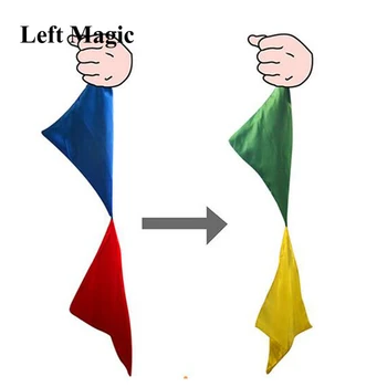 Изменение цвета Связанного Шелкового Фокуса Изменение Цвета Шелкового Шарфа Для Фокуса От Mr. Magic Joke Реквизит Инструменты 22см * 22см E3117