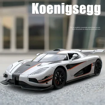 Имитационный сплав 1:24 Koenigsegg One1 Модель Спортивного автомобиля Литье Металлических Игрушечных Транспортных Средств Kid Boy Collective Voiture Миниатюрный Домашний Декор