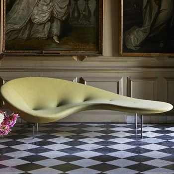 Индивидуальность мебели Гороховый диван особой формы FRP, креативное изогнутое кресло в виде чечевицы