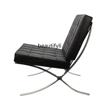 Итальянский Односпальный диван-кресло из натуральной кожи, дизайнерское кресло Xiaoxiangfeng, кресло для отдыха на балконе, кресло для туалетного столика в гостиной