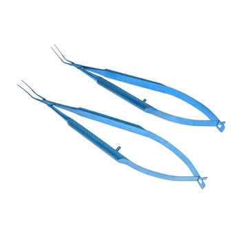 Капсулорексический пинцет Титановые офтальмологические щипцы 115 мм с круглой ручкой, офтальмологические хирургические инструменты для домашних животных