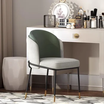 Кожаные Роскошные Обеденные стулья на металлических ножках, эргономичное кресло для современной спальни, дизайнер кухни Vip Silla Comedor, Постмодернистская мебель
