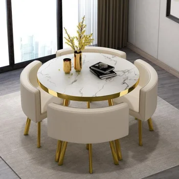 Комбинированный стол для гостей и стульев для совещаний, Чайный Кофейный 4S Магазин, Круглый стол для отдыха, Офисный Обеденный стол, Мебель Mesas, HY