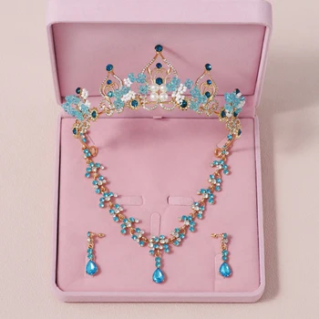 Комплект свадебных головных уборов Itacazzo, ожерелье в виде Короны, Модные Тирасы, Подходящие для женской свадьбы или Дня рождения (Без коробки)