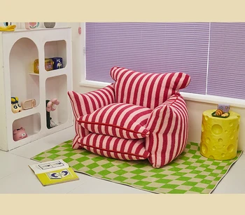 Креативное полосатое кресло для отдыха Nordic home, гостиная, ленивый диван, небольшие татами для отдыха