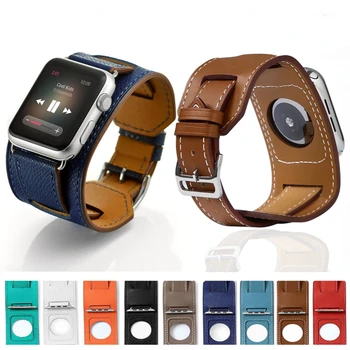 Креативный кожаный ремешок для Apple watch Ultra 49 мм 8 7 45 мм 41 мм качественный сменный браслет для iwatch 6 5 4 SE 44 мм 42 мм 40 мм