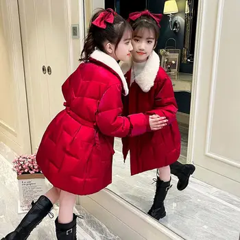 Куртка-ветровка для маленьких девочек, осенне-зимнее теплое толстое пальто для девочек, верхняя одежда, модная корейская версия детской одежды TY101