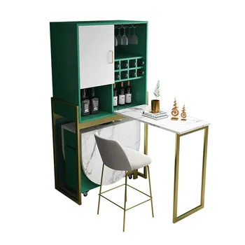 Легкий роскошный, многофункциональный буфет, барная стойка, встроенный шкаф, современный и простой, складной обеденный стол и стулья