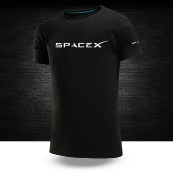 Логотип SpaceX Space X 2024 Мужская Новая Летняя Модная Футболка Быстросохнущая Спортивная Персонализированный Дизайн Фитнес Топ С Коротким Рукавом