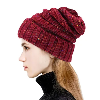 Лучшие зимние Толстые женские Тюбетейки и шапочки бренда Super Star, женские Теплые Зимние шапки для женщин, Вязаные шапочки для девочек