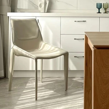 Металлические обеденные стулья Nordic на открытом воздухе, Офисные Банкетные обеденные стулья из искусственной кожи, мебель для дома Sillas Comedor YQ50DC