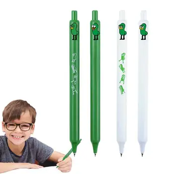 Милые ручки 0,42 мм, милые тонкие ручки, не оставляющие пятен, гладкие принадлежности для письменного стола, 4 шт., черные ручки для письма, подарки для детей