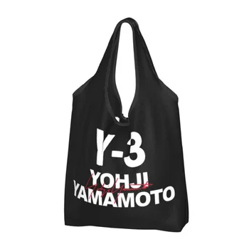 Многоразовые Хозяйственные Сумки Yohji Yamamoto для Бакалеи Складные Y3 3Y Продуктовые Сумки Моющиеся Прочные Большие Сумки-Тоут