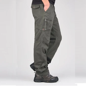 Модные военные брюки-карго 2023, мужские брюки, комбинезоны, повседневные мешковатые армейские брюки-карго, мужские тактические брюки большого размера с несколькими карманами