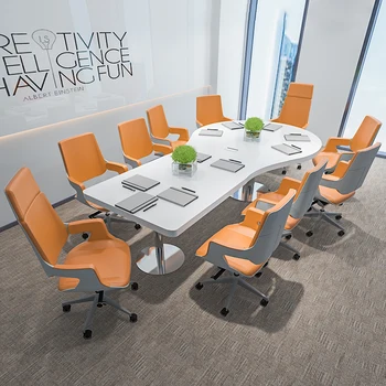 Модный офисный конференц-стол с белой краской