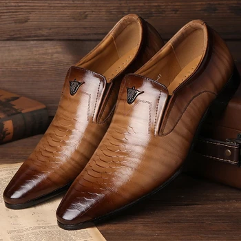 Мужская обувь, модельные туфли в стиле ретро, высококачественная деловая обувь из искусственной кожи на шнуровке, официальная обувь для свадебной вечеринки большого размера