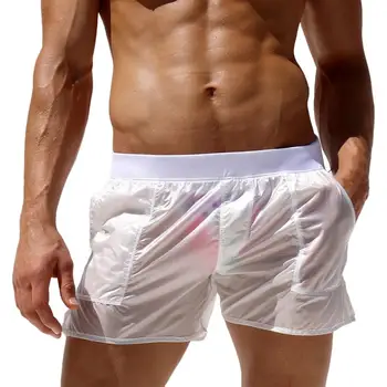Мужские купальники, сексуальные плавки, Дышащая мягкая пляжная одежда, Прозрачные дизайнерские плавательные штаны, одежда для водных видов спорта