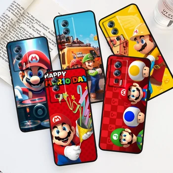 Мультяшный Игровой Чехол Для Телефона Super Mario Для Xiaomi Redmi K60 K50 K40 12X11 10C 11 9A 9C 9AT 8A 8 6A A1 4X5G Черный Чехол