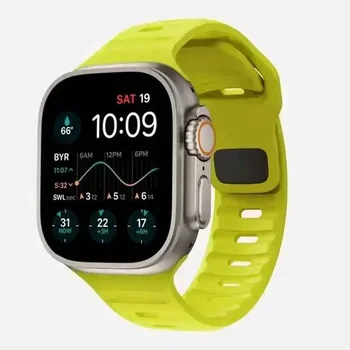 Мягкий Силиконовый Ремешок Для Apple Watch Band Ultra 2 49мм 44мм 45мм 42мм 41мм 42мм спортивный Ремешок Для Часов iwatch Serise 5 6 7 8 9 браслет