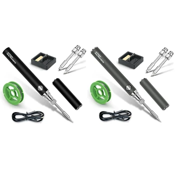 Набор инструментов для горячего беспроводного паяльника, портативная электронная ручка для сварки с регулируемой температурой и 3 наконечниками
