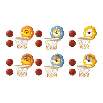 Набор мини-баскетбольных колец для детей, портативная детская игрушка для подсчета очков, обучающая Баскетбольная шайба с регулируемой высотой для двери