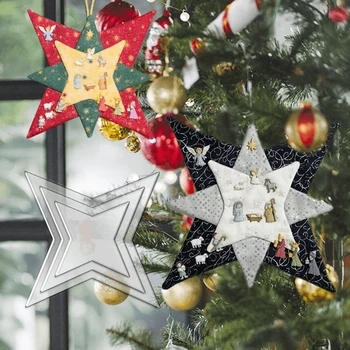 Набор шаблонов рождественской звезды в стиле пэчворк, Инструменты для лоскутного шитья в стиле пэчворк, Набор шаблонов рождественской звезды в стиле пэчворк ручной работы
