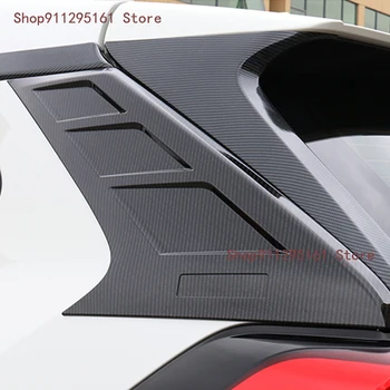 Накладка На Заднее Стекло С Рисунком Из Углеродного Волокна Abs Для Задней Треугольной Рамы C-образной стойки Toyota Rav4 2020 Автомобильные Аксессуары