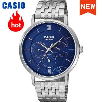 Наручные часы Casio лидирующий бренд, набор кварцевых часов 50 м, Водонепроницаемые, легкие, с тремя проушинами, с большим циферблатом, деловые часы relogio