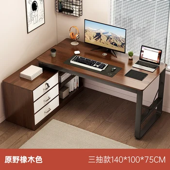 Настольный компьютерный стол домашний с выдвижным ящиком офисный верстак