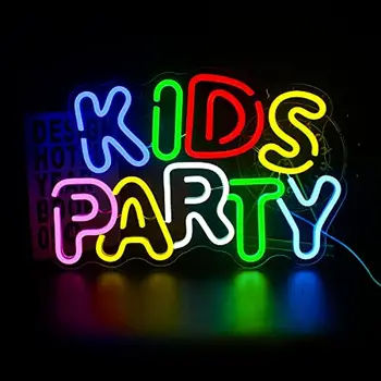Неоновая вывеска для детской вечеринки, домашние светодиодные неоновые вывески с регулируемой яркостью, работающие от USB, для детской вечеринки, спальни, игровой комнаты, салона красоты, гостиной