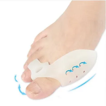 Новая 1 пара биологических силиконовых корректоров для ежедневного использования при вальгусной деформации большого пальца стопы, приспособление для лечения бурсюков, сепаратор для пальцев ног, Уход за ногами